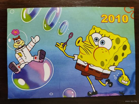 Календарик Губка Боб 2010г