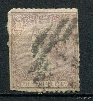 Испания (Королевство) - 1866 - Королева Изабелла II 20C - [Mi.78] - 1 марка. Гашеная.  (Лот 80AL)