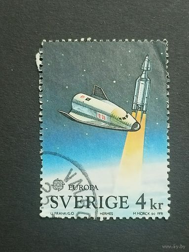 Швеция 1991. Марки ЕВРОПА - Европейская аэрокосмическая промышленность