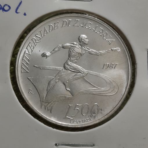 Сан-Марино 500 лир 1987 г.( Летняя Универсиада в Загребе )