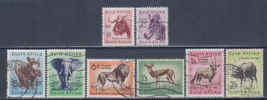 [316] ЮАР 1954.Фауна. 8 гашеных марок.