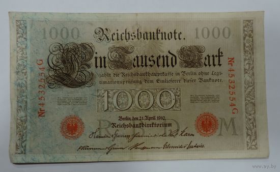 1000 марок 1910 г. Германия.