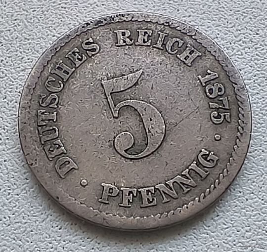 Германия 5 пфеннигов, 1875 J  2-1-18
