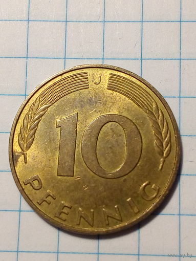 10 пфеннигов Германия 1990 J