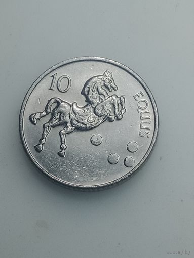 Словения 10 толаров 2000 года .