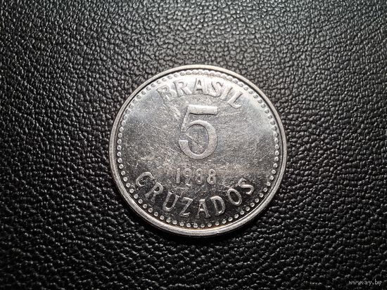 Бразилия 5 крузадо 1988