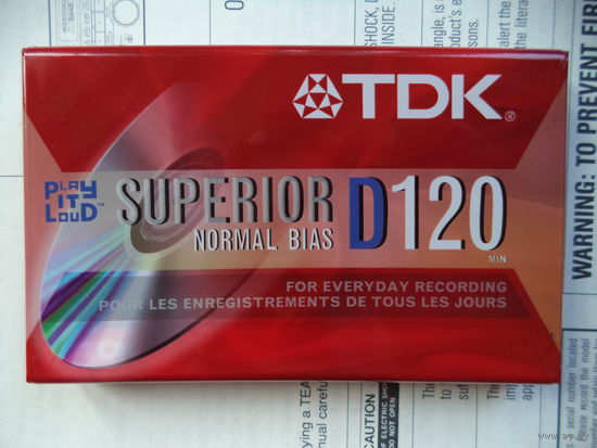 Аудиокассета TDK SUPERIOR D120 US Market, редкое время 120 минут