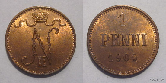 1 пенни 1906 UNC