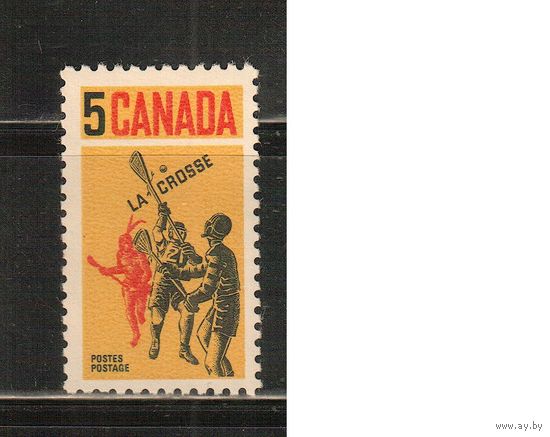 Канада-1968, (Мих.424) **  , Спорт, Лакросс (одиночка)