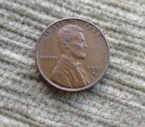 Werty71 США 1 цент 1950 S пшеничный