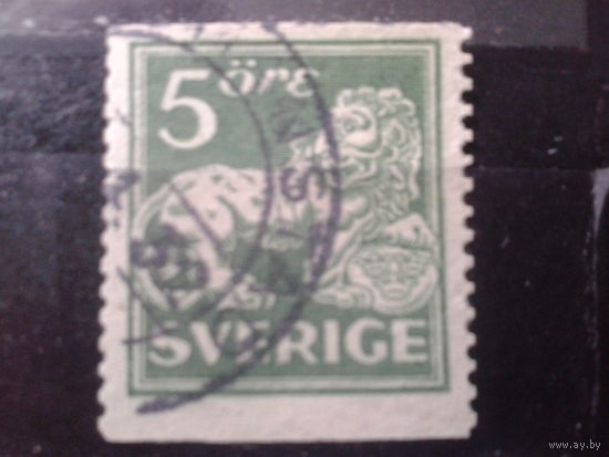 Швеция 1925 Стандарт, лев 5 оре