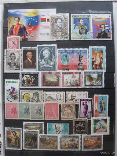 Продажа коллекции с 1 рубля! Культура и искусство на почтовых марках мира.