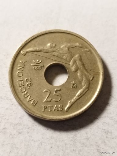 Испания 25 песет Барселона 92. Хуан Карлос I 1991