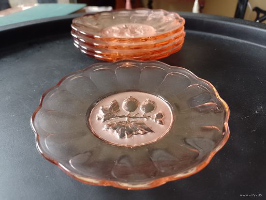 Старинная тарелка малая розетка 5 шт. Крыжовник розалин Неман?