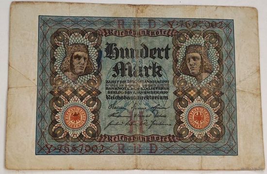 1920 год Германия 100 марок