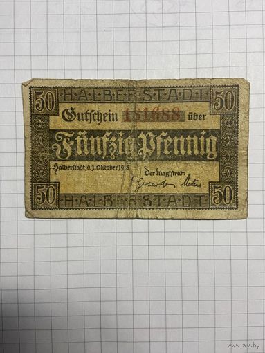 Нотгельд 50 пфеннигов 1921 год. -2112