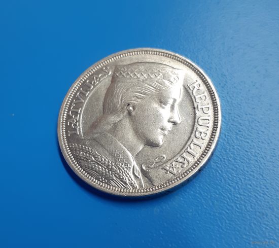 Латвия. 5 лат. 1931 год. Серебро. Распродажа с 1 рубля!