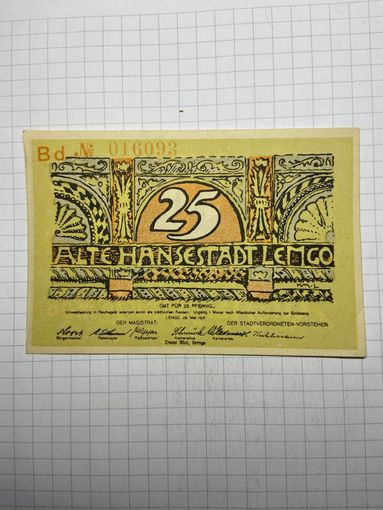 Нотгельд 25 пфеннигов Германия -3012