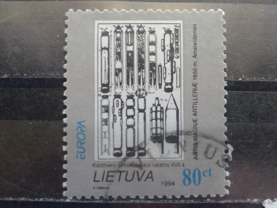 Литва 1994 Европа, изобретения и открытия, космос Михель-2,0 евро гаш