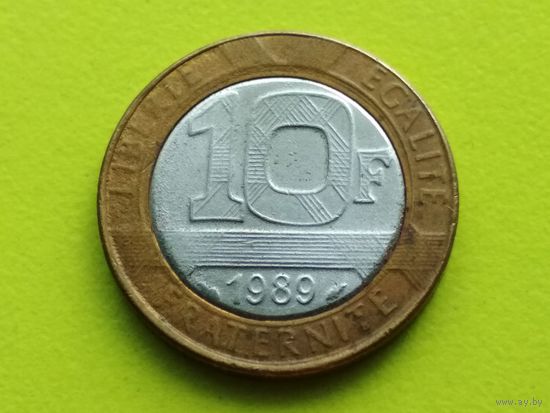 Франция. 10 франков 1989. Брак??? Фальшивка??? Торг.
