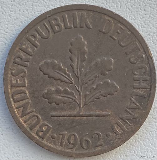 Германия 2 пфеннига 1962 г. F