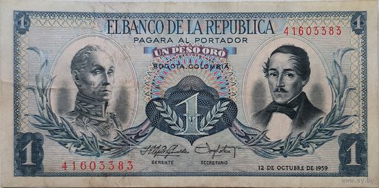 Колумбия 1 Песо 1959 VF 503