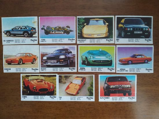 Вкладыши от жвачки Турбо TURBO 2 серия,номера 51-120 Цена за штуку от 4р