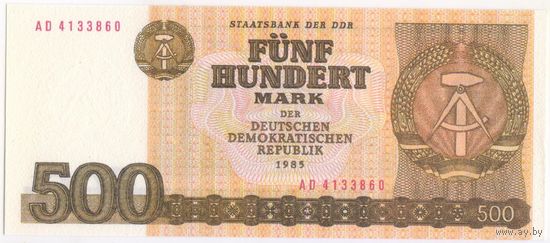 500 марок 1985 год.  ГДР. Германия. UNC