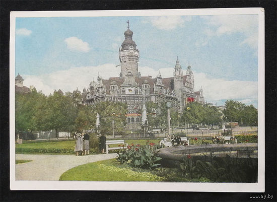 ГДР. Восточная Германия. Виды городов. Архитектура. История. 1955 год. Чистая #0120-V1P60