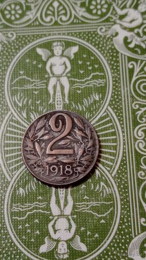 Австро-Венгрия  2 геллера 1918