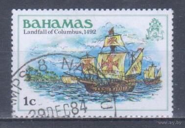 [120] Багамы 1980. Корабли.Парусники.Колумб. Гашеная марка.