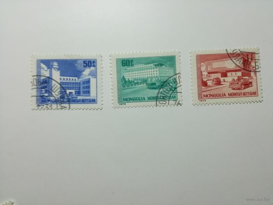Монголия 1975. Общественные здания. Полная серия.