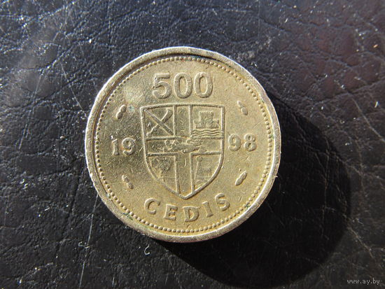 Гана 500 седи,1998. С 20 копеек. Распродажа коллекции. Смотрите другие лоты.