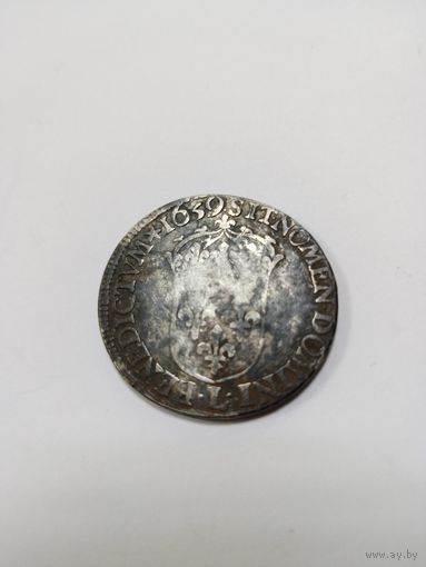 Королевство Франция. Король Людовик XIV. 1/2 экю 1659 года.Отметка монетного двора "L" - Байонна.нечастая