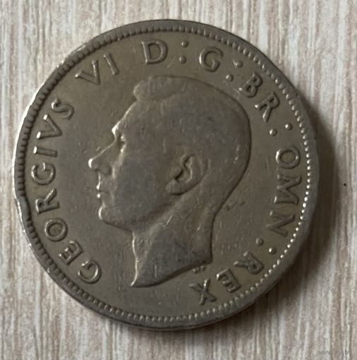 Монета 2 шиллинга 1951 год. Великобритания. Король Георг VI