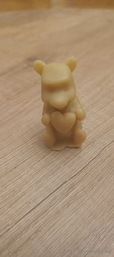 Восковой мишка оберег на любовь натуральный 5,5 см