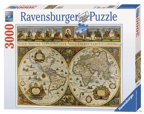 Пазлы Ravensburger(Германия) Карта мира 1665 года ,3000 элементов+специальный клей