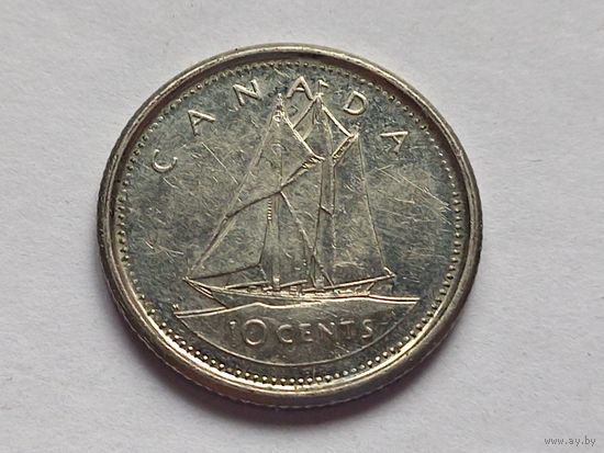Канада 10 центов 2002 г. 50 лет правления Елизаветы. Юбилейная.