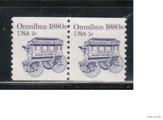США-1983, (Мих.1649) , ** , Стандарт, Транспорт,(одиночка), пара