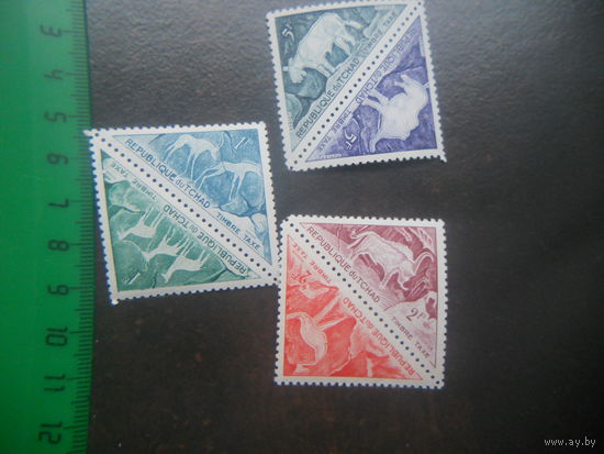 Чад 1962 Наскальные рисунки аборигенов. 6 шт.