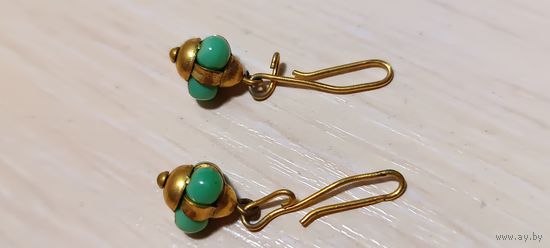 Серьги СССР позолота