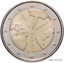 2 евро 2024 Финляндия Архитектура UNC из ролла