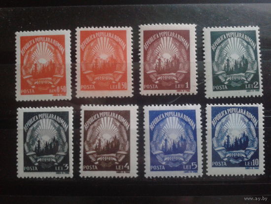 Румыния 1948 Гос. герб** полная серия