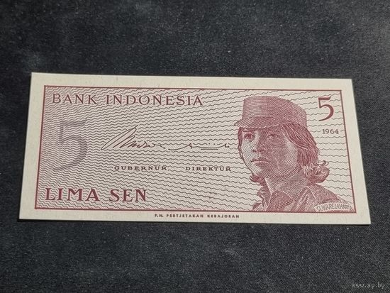 Индонезия 5 сен 1964 UNC