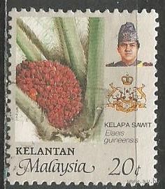 Малайские штаты(Келантан). Плоды масличной пальмы. 1986г. Mi#126.