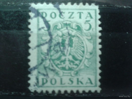 Польша 1919 Стандарт, герб 5 фенигов