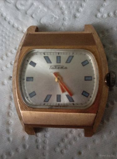 Часы РАКЕТА ТЕЛЕВИЗОР. Позолота 12,5+ в сохране. СССР .