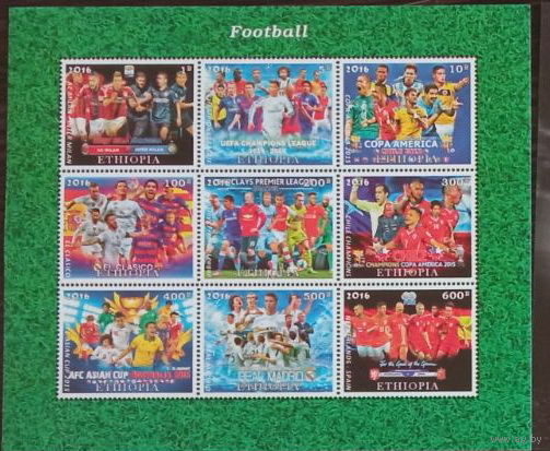 БЛОК ФУТБОЛ  ЧЕМПИОНАТ МИРА СПОРТ    MNH