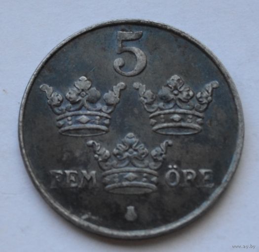 Швеция, 5 эре 1948 г. Железо.