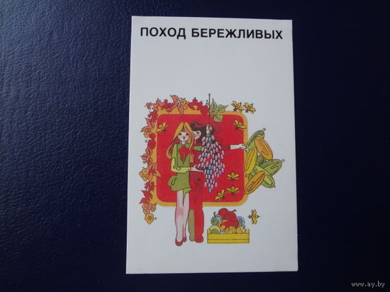 Календарик 1989 г.  Поход бережливых.